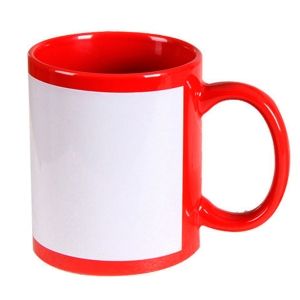 Червена чаша с бяло поле