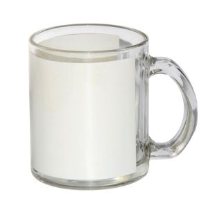 Стъклена чаша - КРИСТАЛ с бяло поле